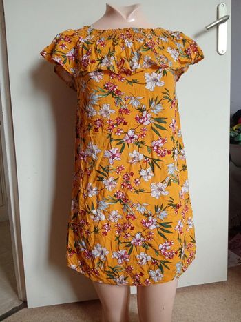 Robe 👗 orange fleuris - Taille S - Pimkie