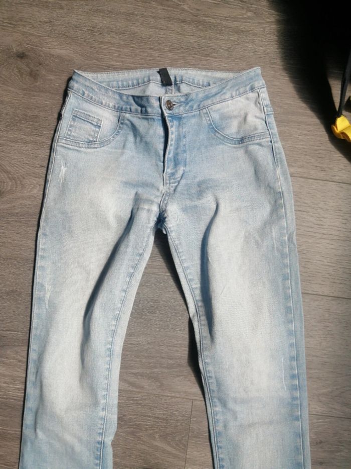 Jean effet usé taille M - photo numéro 2