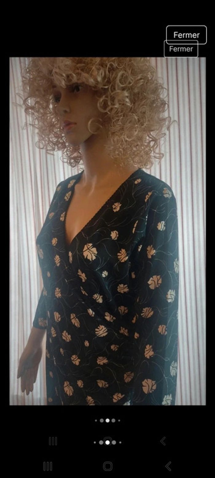 Jolie Robe noire et blanche King Louie taille L - photo numéro 3