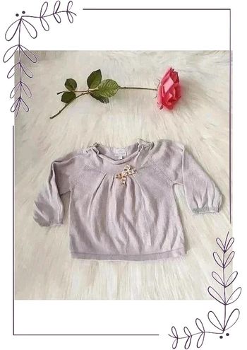 Pull en coton mauve bébé fille 12 mois