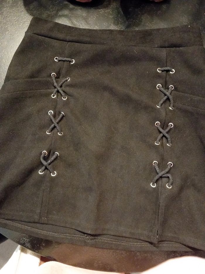 Jupe Mini Noir M/38 Velour - photo numéro 6
