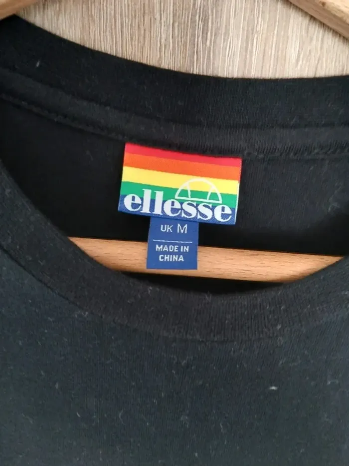 Tee shirt ellesse multicolore M noir - photo numéro 3