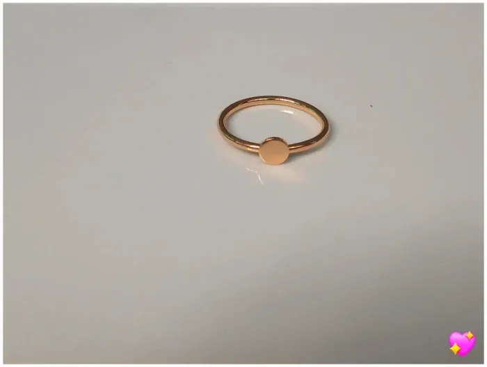 Bague dorée en acier inoxydable - photo numéro 2