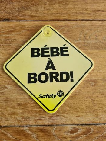 Pancarte voiture "bébé à bord!"