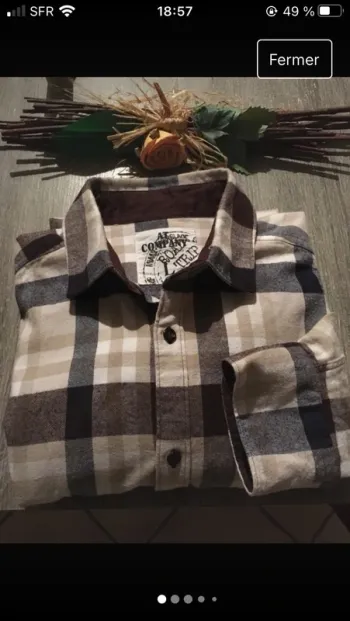 Magnifique chemise homme en L toute douce toute chaude excellent état de la boutique Armand Thiery