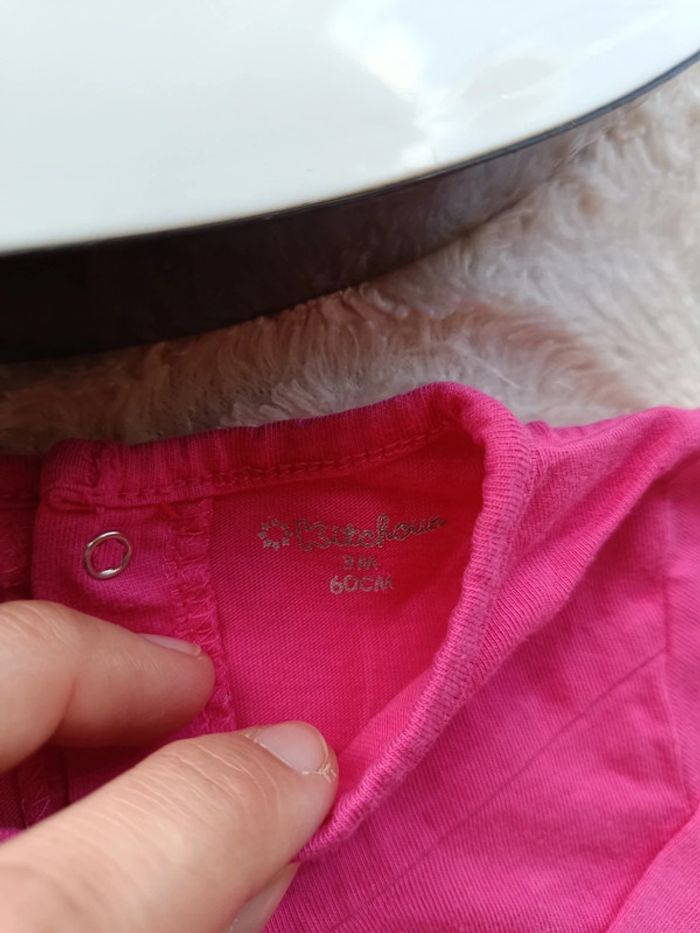 Ensemble (blouse manches longues+short) Fille 3 mois - photo numéro 6