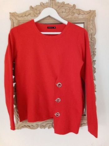Pull corail encolure ronde Breal taille 36