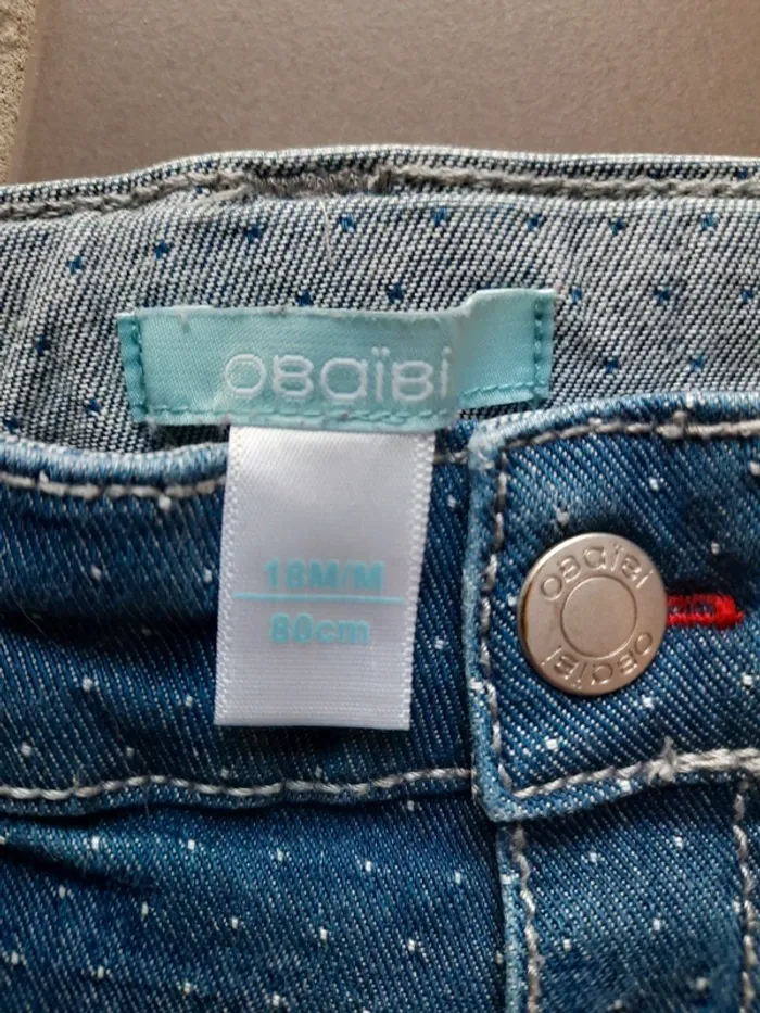 Lot de 2 jeans stretch Obaïbi 18mois - photo numéro 5