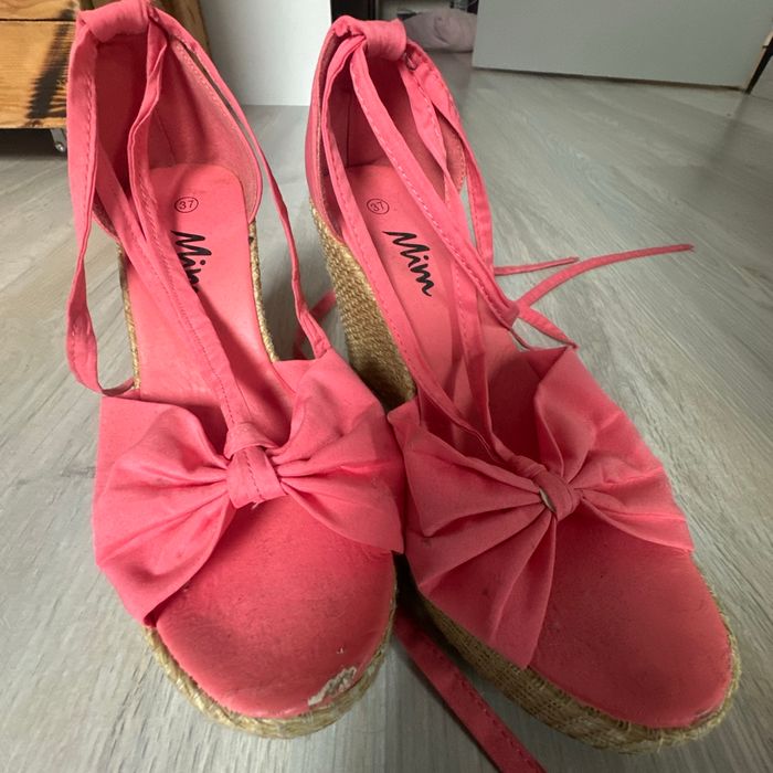 🌸 Chaussures compensées rose - photo numéro 3
