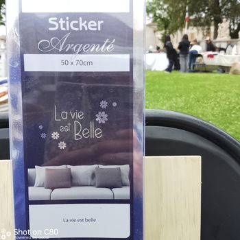 Sticker argenté de "La vie est belle"