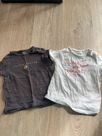 Lot de 2 tee shirt 18 mois kiabi et gemo