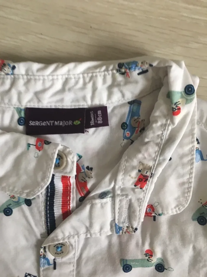 Ensemble short chemisette 18 mois sergent major - photo numéro 6