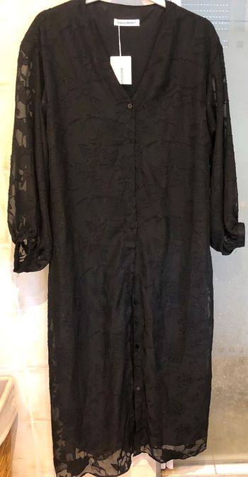 Robe longue dentelle noire