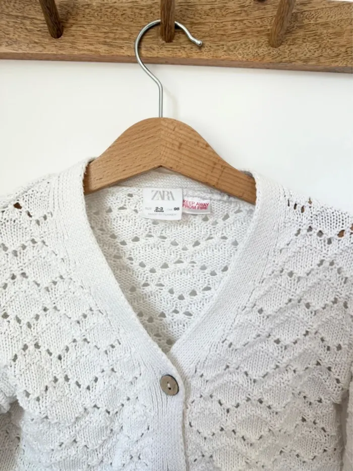 Gilet en maille ajouré Zara - photo numéro 3