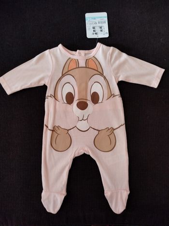 pyjama bébé tic et tac rose disney 1 mois