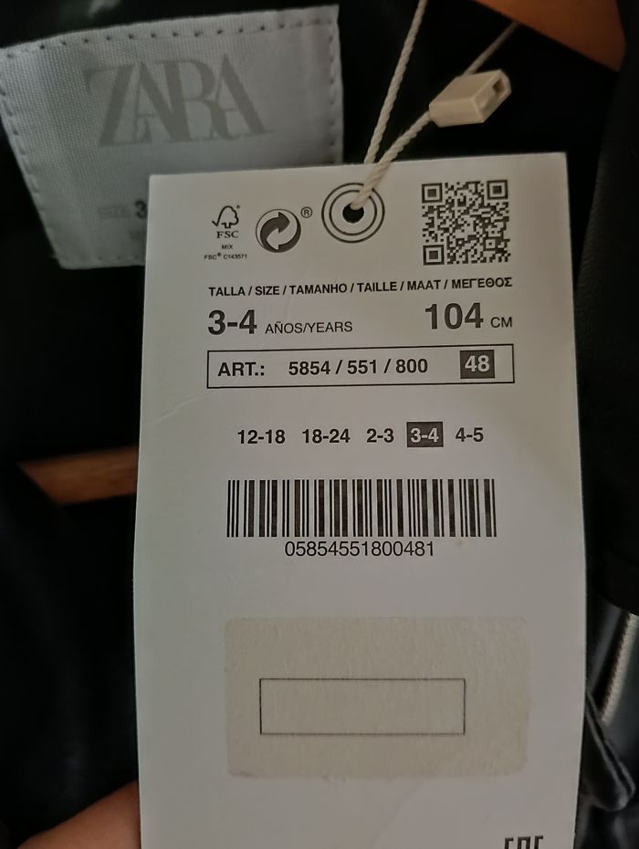 Veste noire similicuir Zara - photo numéro 5