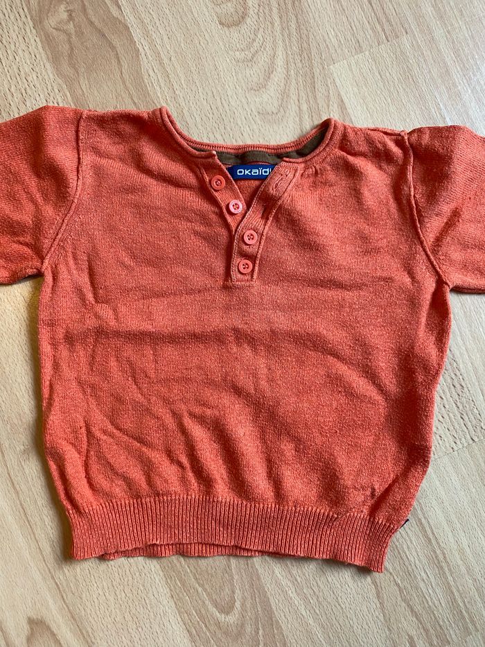 Beau pull orange ML OKAÏDI T. 2 ans/24 mois/86 cm garçon - photo numéro 3