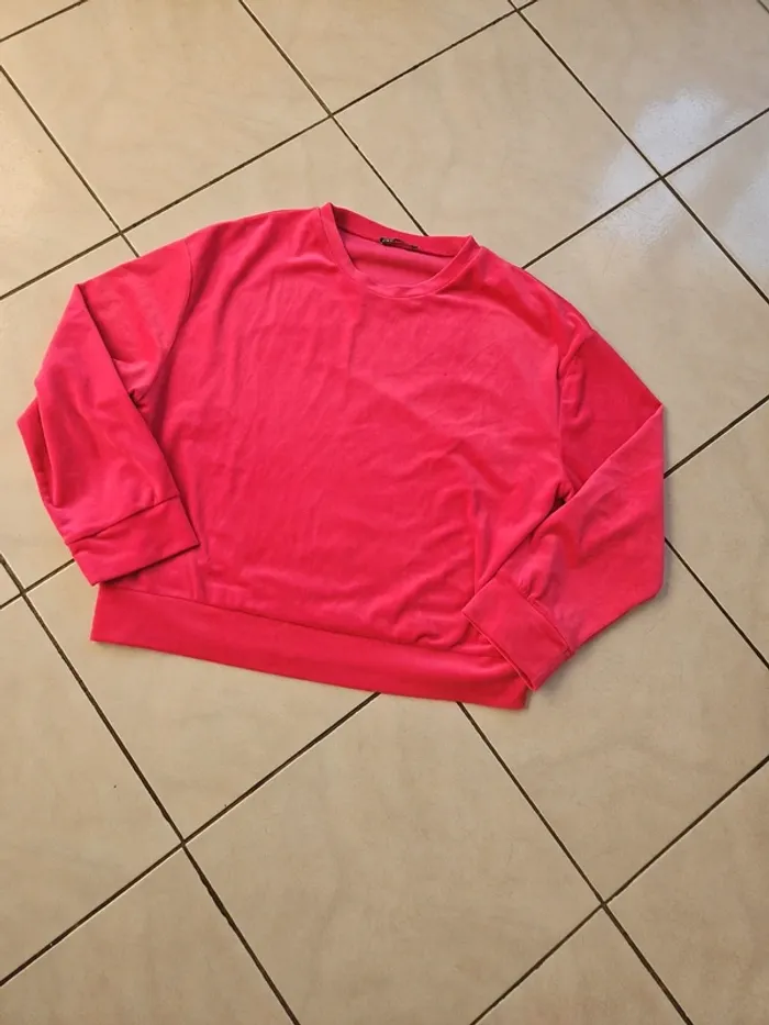 Pull femme / pull flash/ pull velours rose fluo