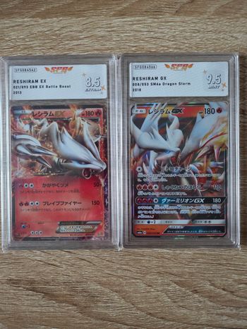 Lot de 2 Cartes Gradées Reshiram Japonaise 