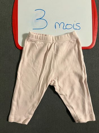 Legging rose clair 3 mois
