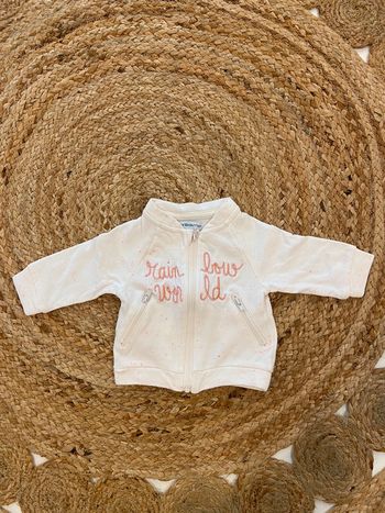 Sweat zippé bébé fille 3 mois