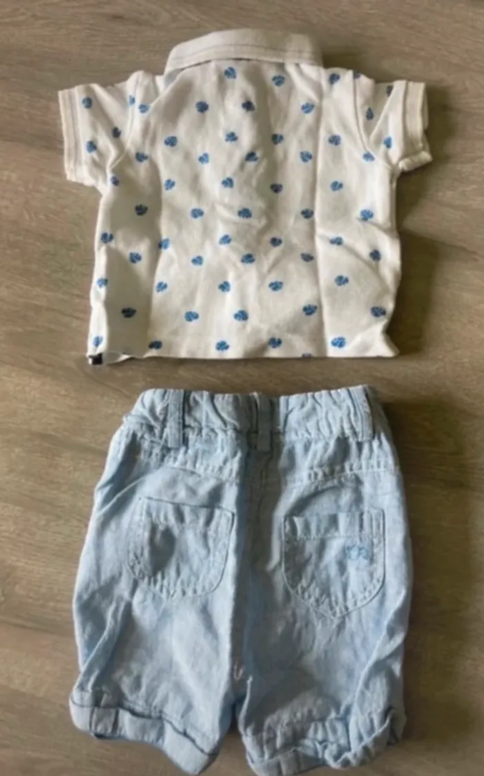 Ensemble polo et short 1 mois Cadet Rousselle - photo numéro 2