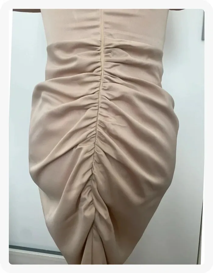 Robe corset satinée beige PLT - photo numéro 5