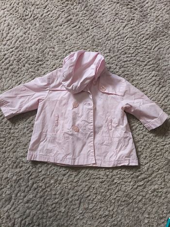 Veste fille à capuche 12 mois