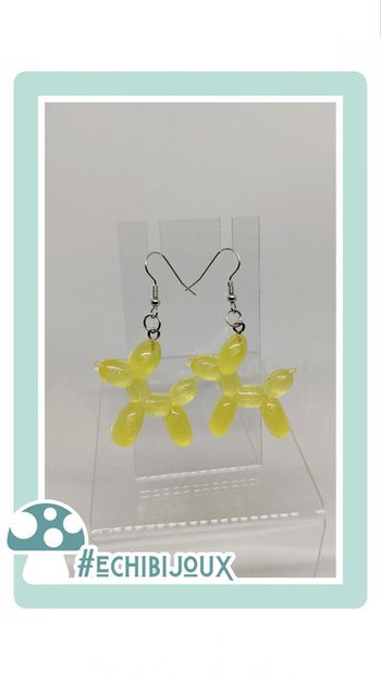 🍄 boucles d'oreilles sculpture de ballons