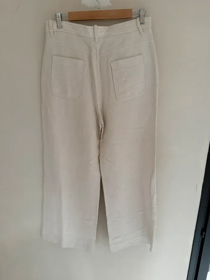 Pantalon Sandro écru - photo numéro 2