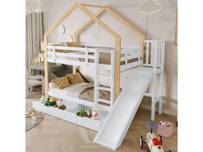 Lit superposé cabane pour enfant - photo numéro 2