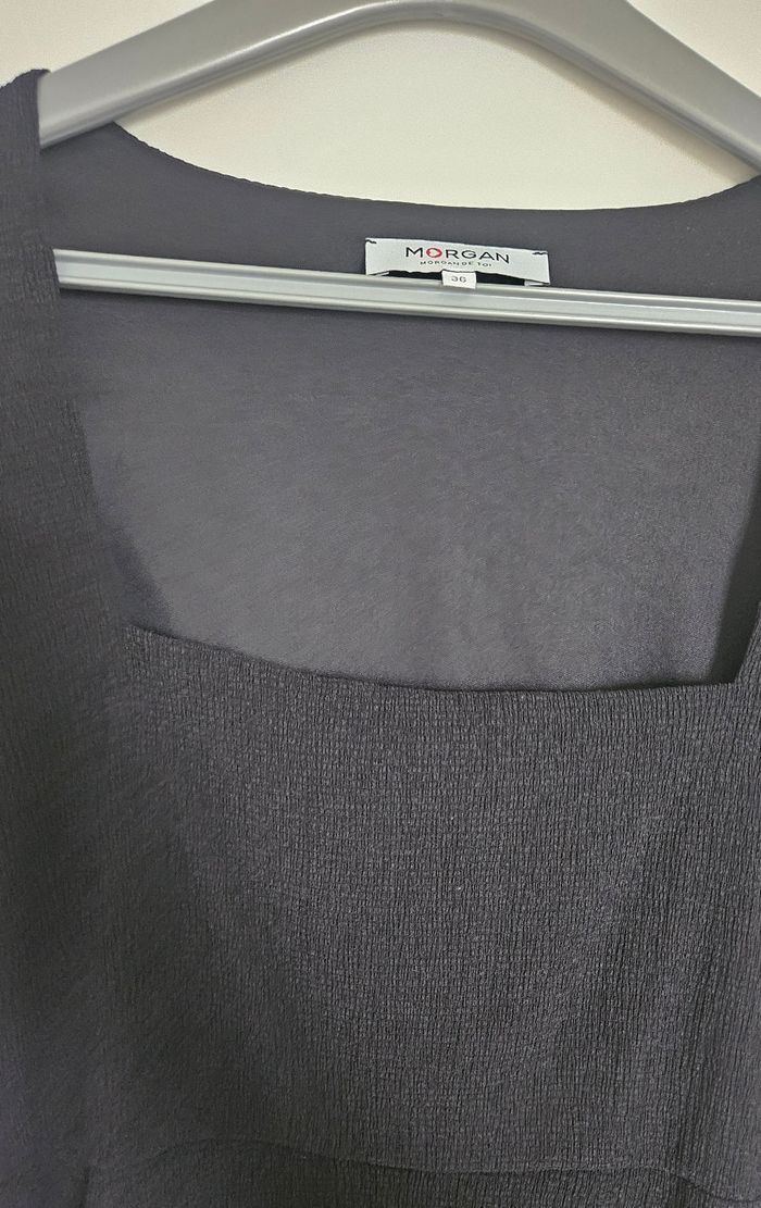 Robe noire encolure carrée, taille 36, Morgan - photo numéro 3