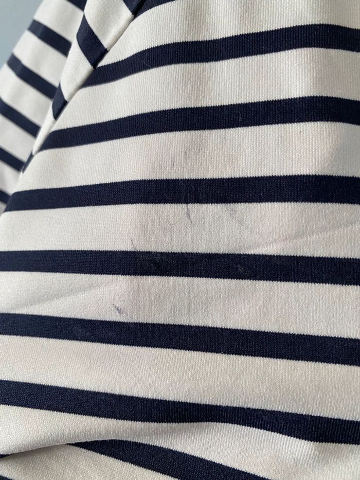 Tee shirt marinière blanc et marine Ugo Reali taille S / M - photo numéro 7