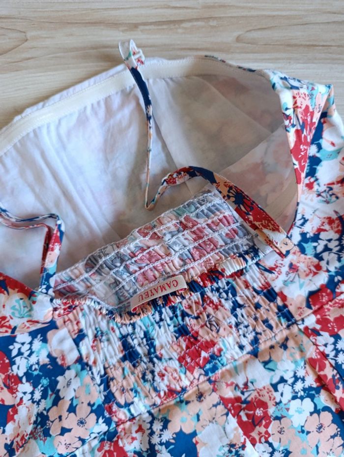 Robe d'été fleuri bretelle camaïeu t40-42 - photo numéro 9