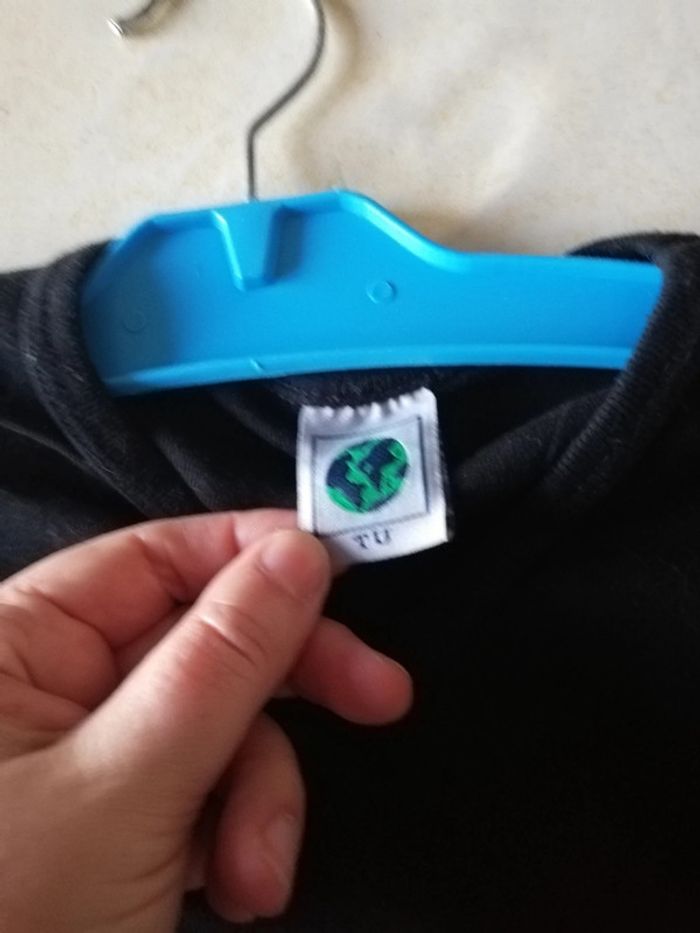 Tee-shirt manches courtes noir "toi mon amour". T. U. - photo numéro 4