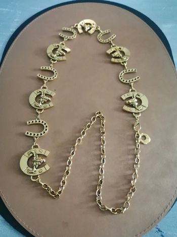 Ceinture Métal doré style cowboy country taureau
