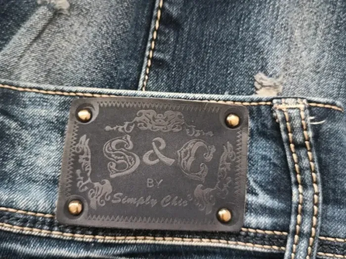 Jean marque Simply & Chic coupe skinny destroy ajusté, sculptant ,taille basse ,stretch - photo numéro 10