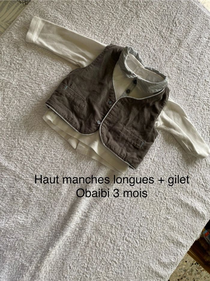 3 mois tee shit gilet