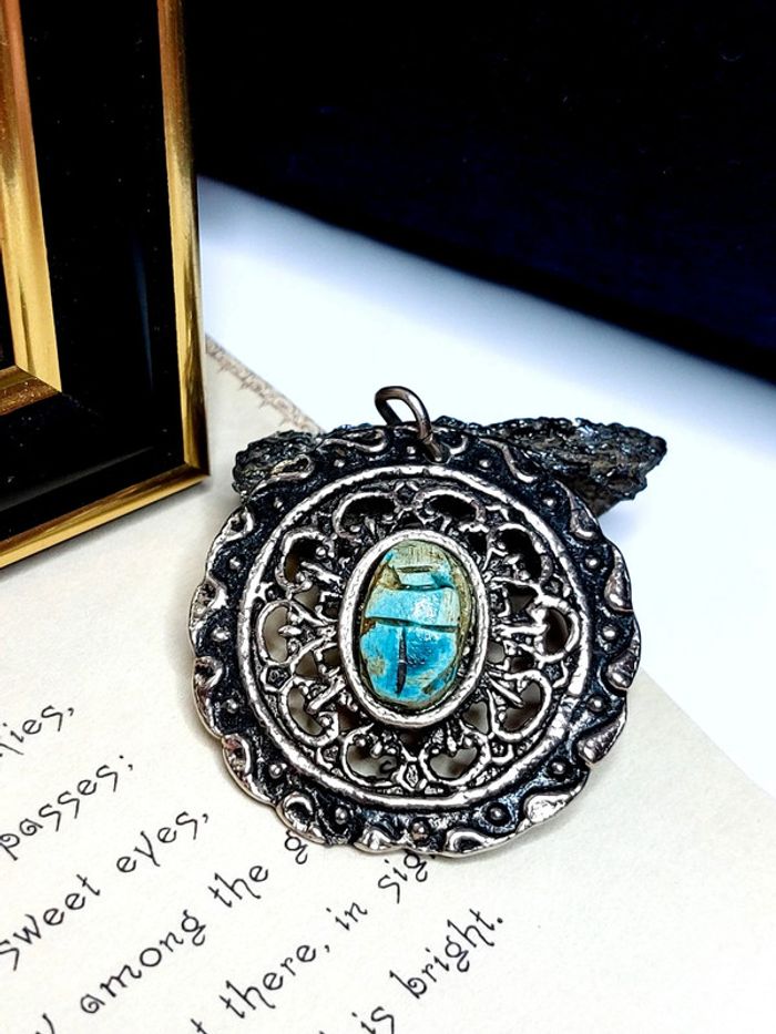 Magnifique pendentif vintage ethnique bohème - photo numéro 3