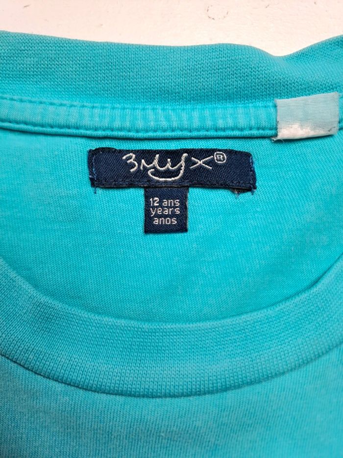 T-shirt bleu ciel 12 ans - photo numéro 3