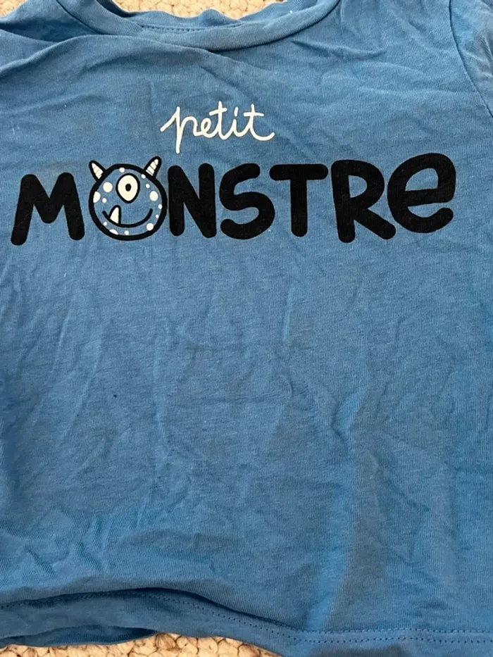 Lot de 2 Tee shirt manche longue 12 mois - photo numéro 3