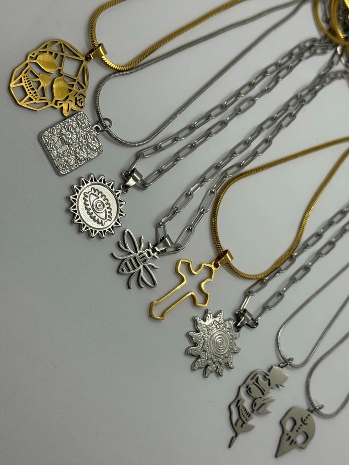 Lot idéal revendeur collier acier inoxydable - photo numéro 1