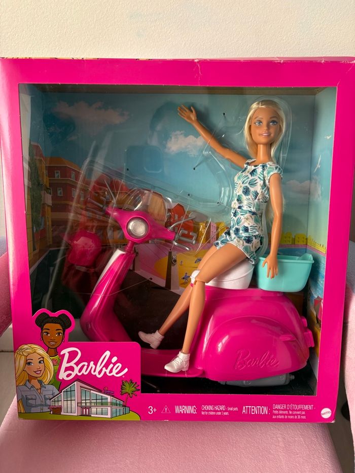 Barbie scooter.