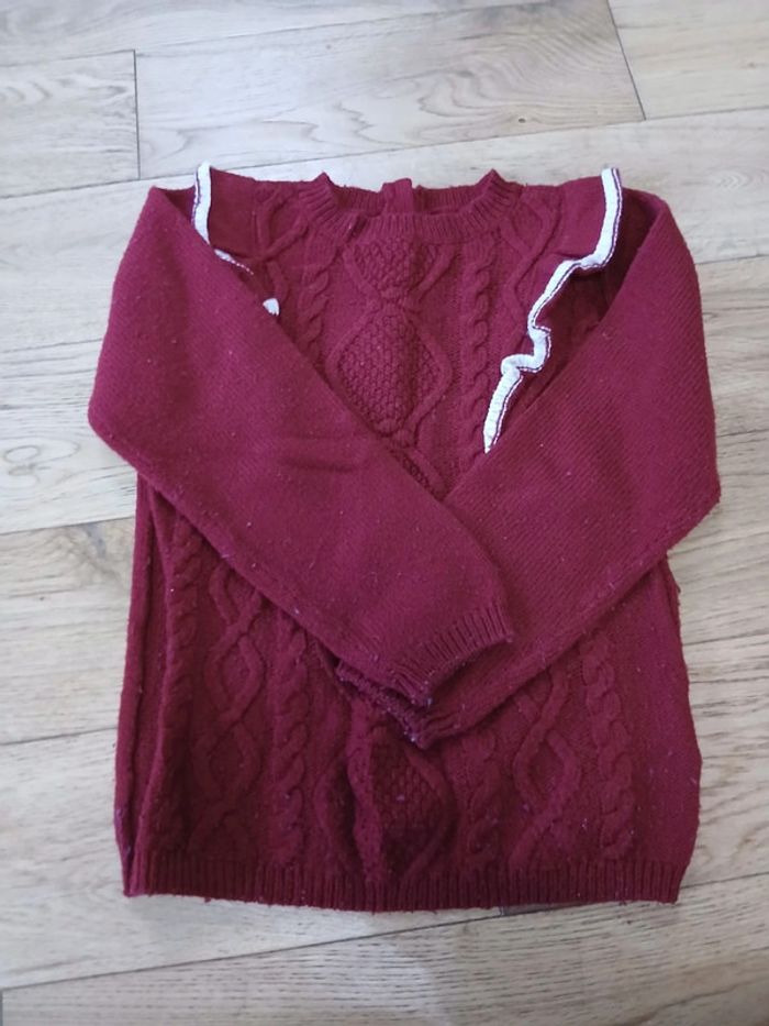 Pull bordeaux fille 6 ans sergent major - photo numéro 2