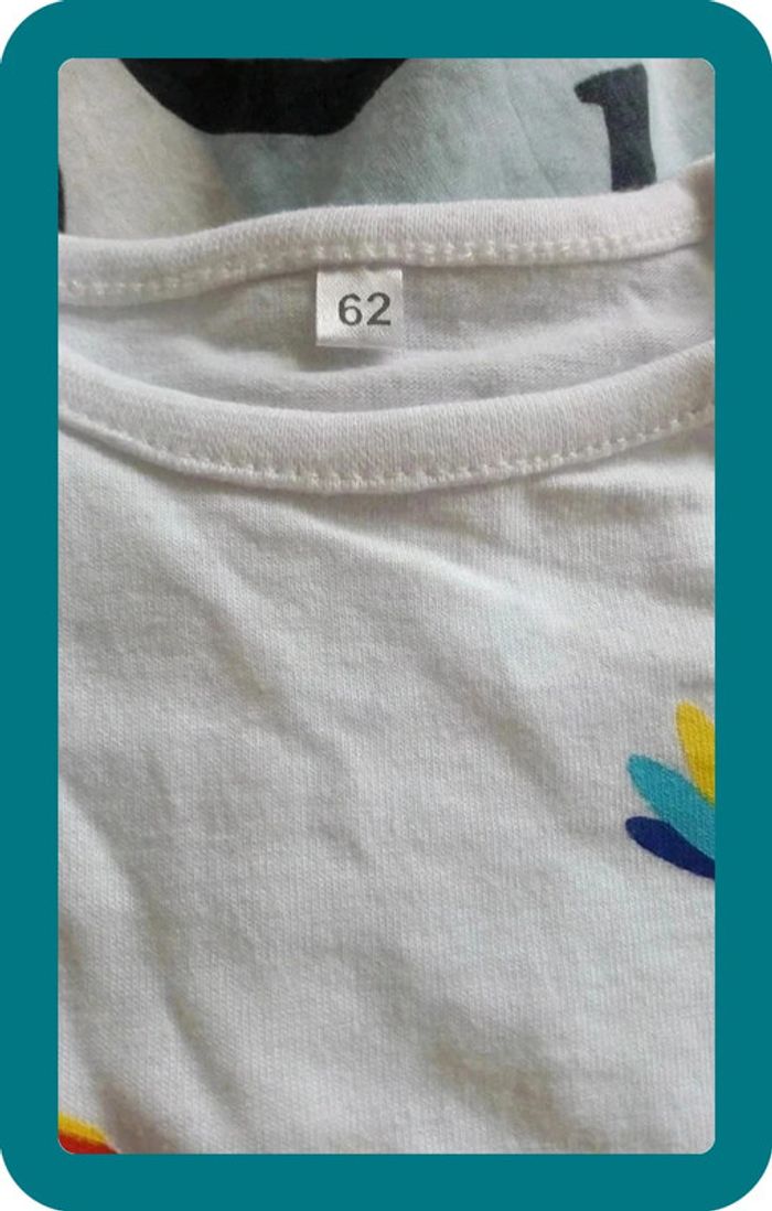 T-shirt Zeeman 62 cm - photo numéro 3