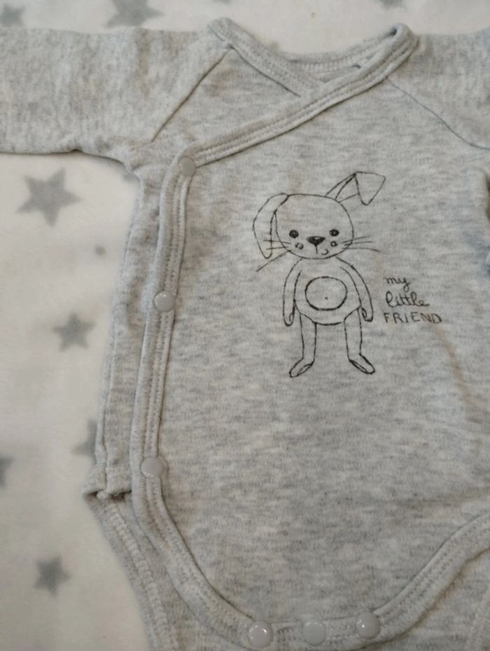 Lot de 3 bodies Cache cœur pour "mini baby" - photo numéro 3