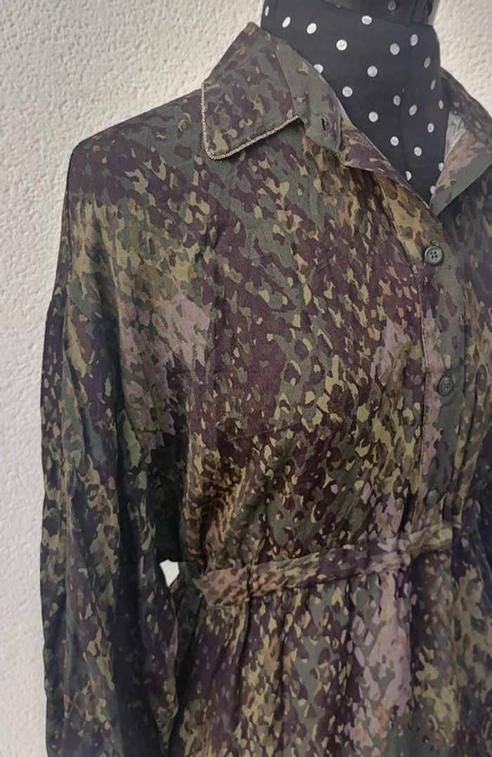 Robe fluide militaire kaki violet Taille M Ottod'ame - photo numéro 8