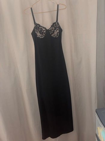 Robe longue détail dentelle S 