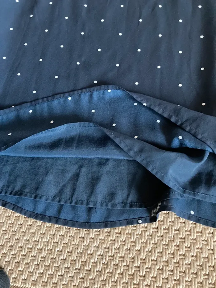 Blouse bleue plumetis - photo numéro 5
