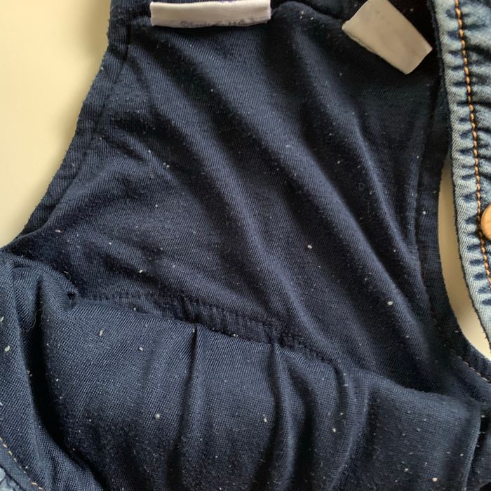 Lot de 3 salopettes jean 6 mois - photo numéro 2